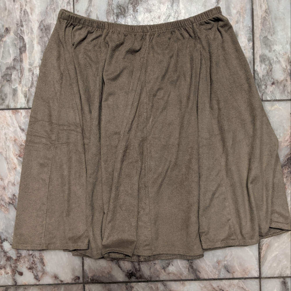 Brandy Melville Suede Brown Neutral Skirt